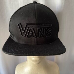 Vans Charcoal Black Logo Cap Ballcap Snapback Adjustable
